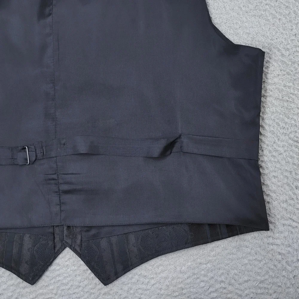 Wah maker Vest Mens XL Black Stripe Western Suit Waistcoat Limited Edition USA
